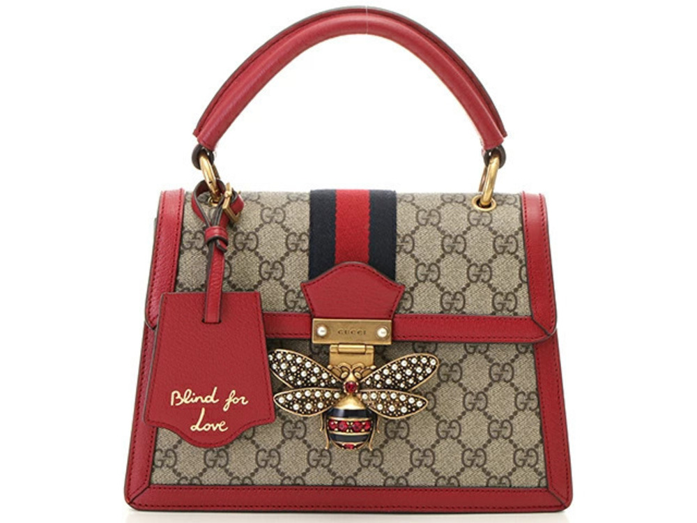 Gucci Queen Margaret Beige Cream x Red Leather